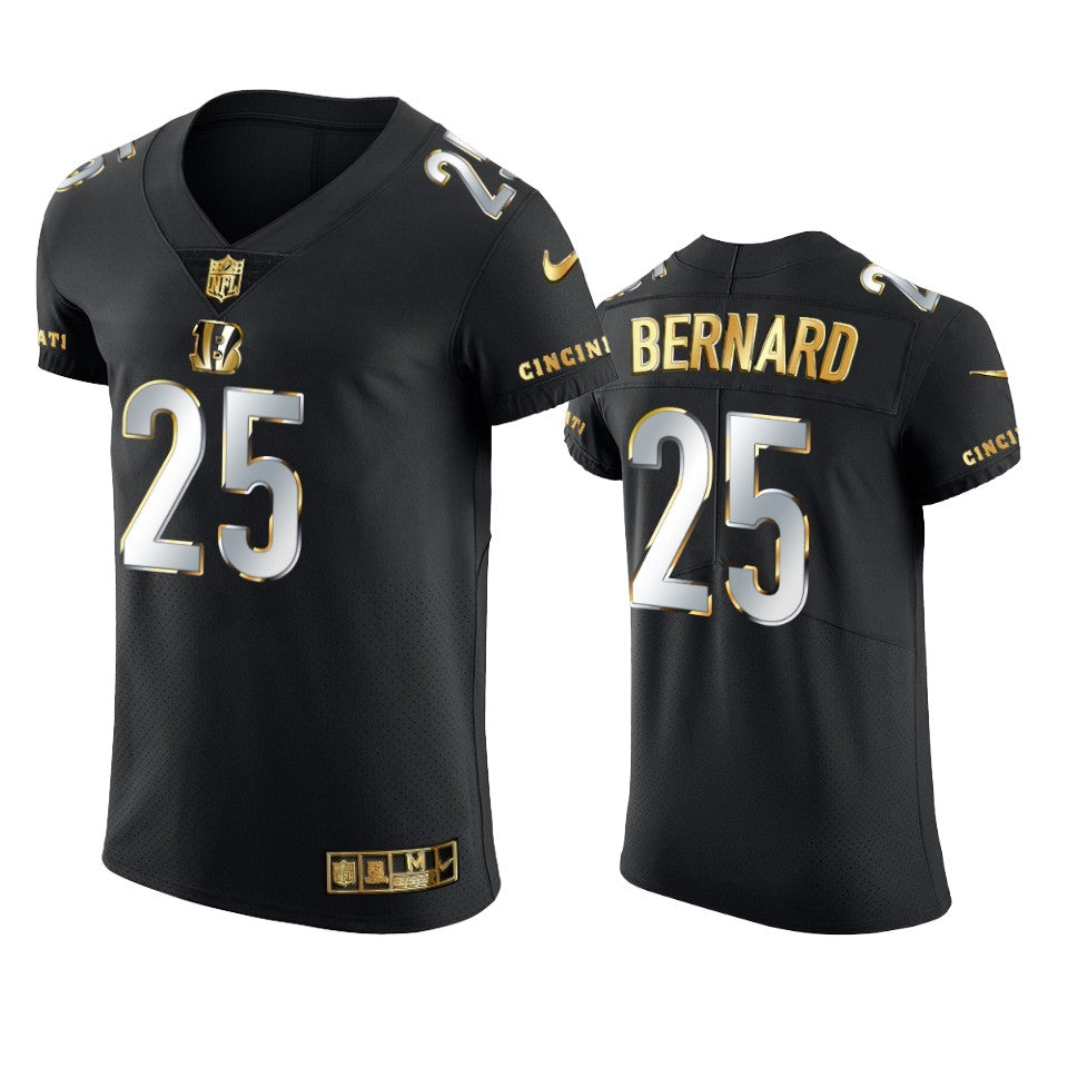Bengals Giovani Bernard Golden Edition Black Elite Jersey