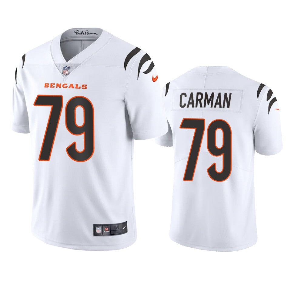 Bengals Jackson Carman Vapor Limited White Jersey