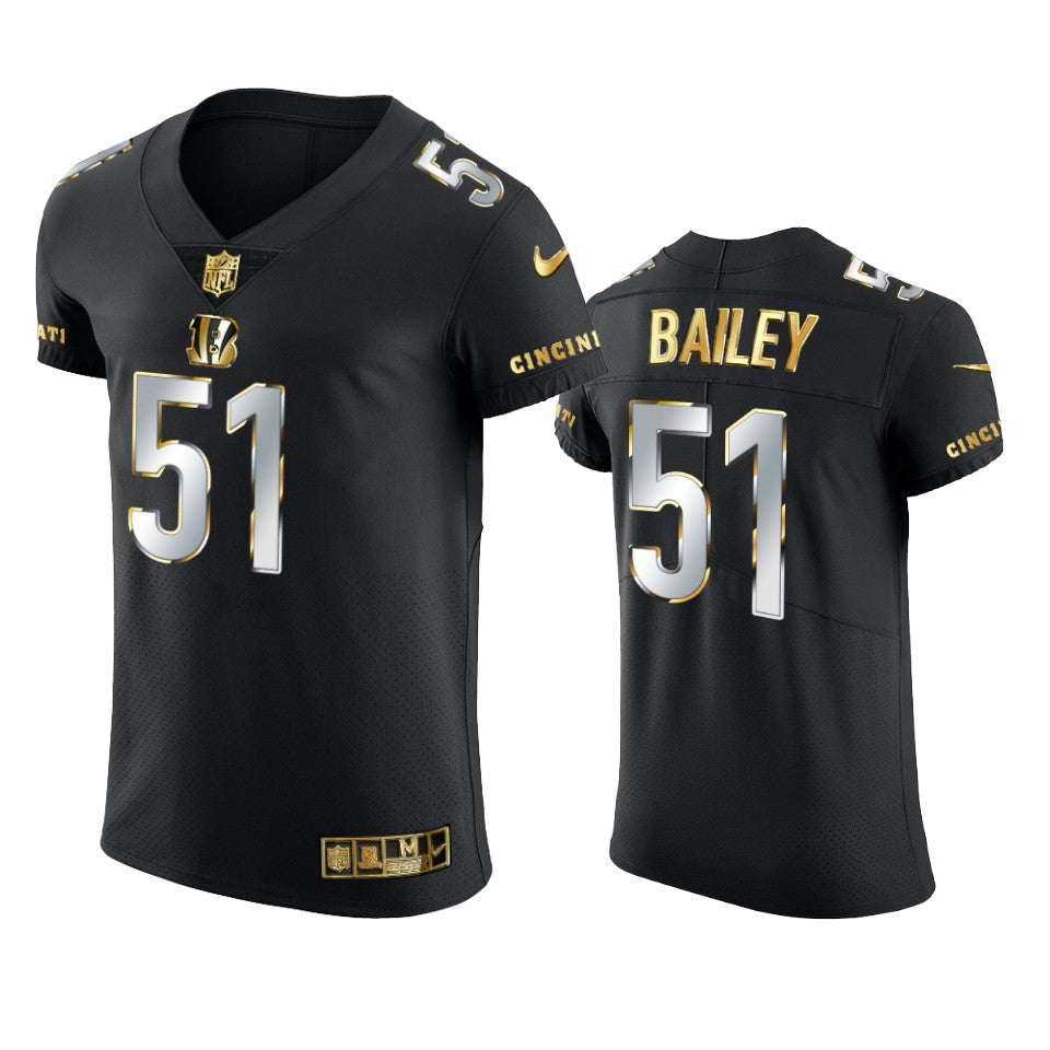 Bengals Markus Bailey Golden Edition Black Elite Jersey