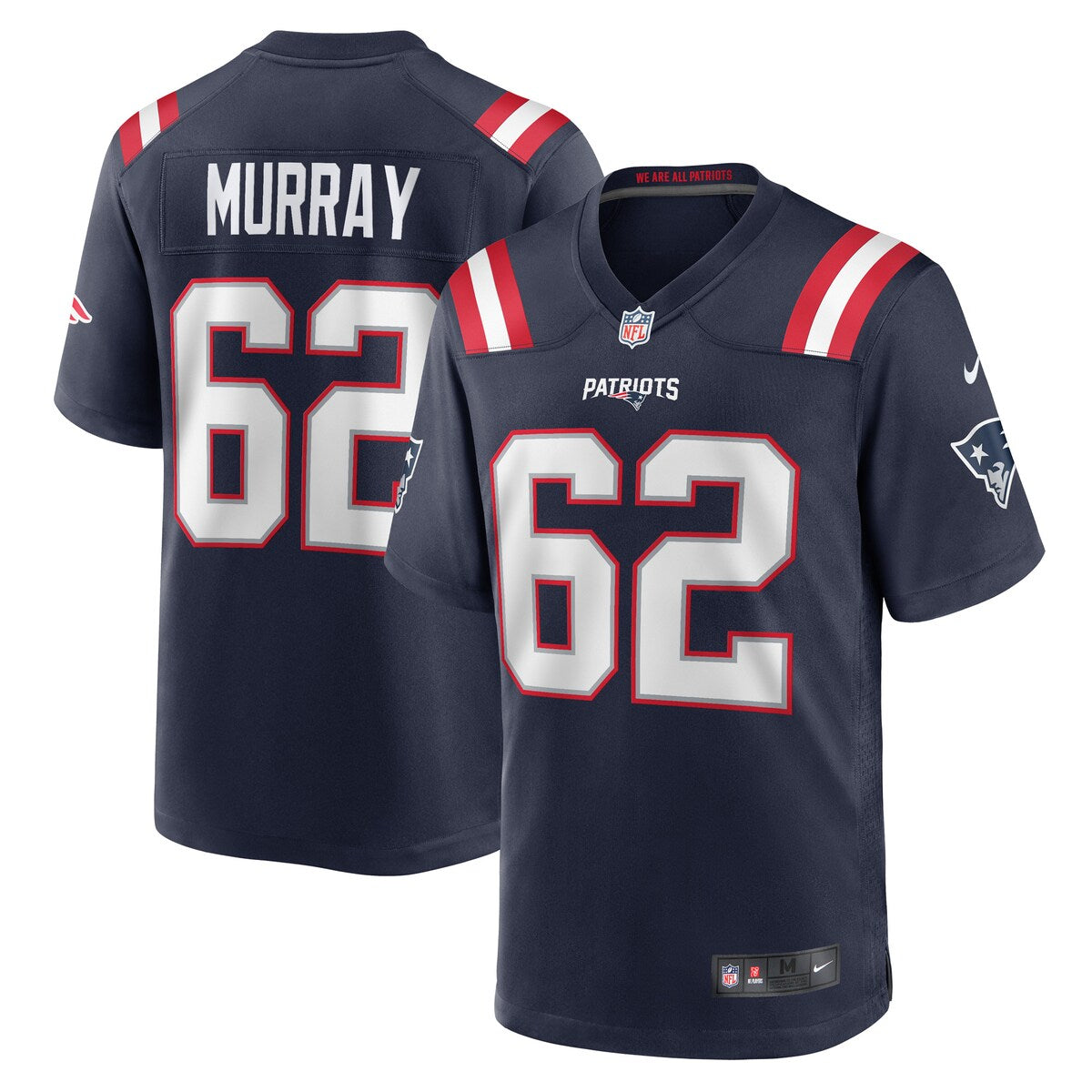 Bill Murray New England Patriots Nike Game Player Jersey Navy