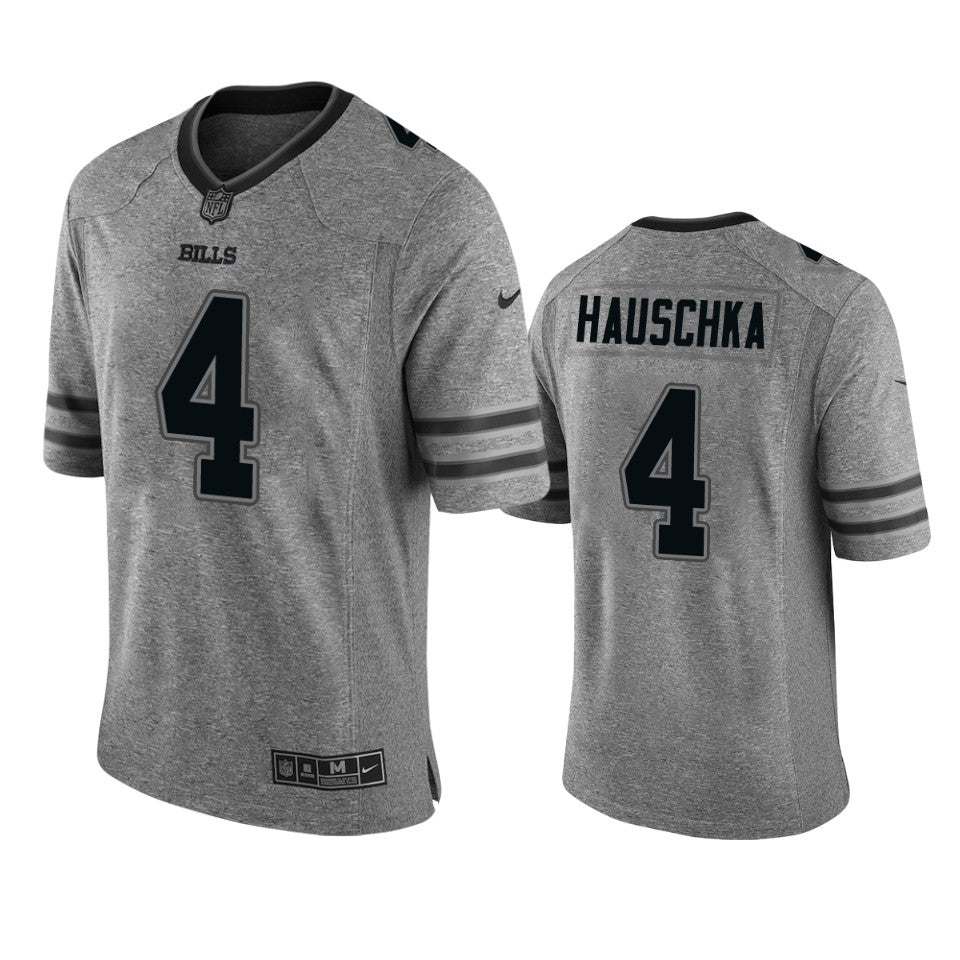 Bills 4 Steven Hauschka Mens Jersey Gray Gridiron Gray Limited