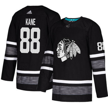 Blackhawks 88 Patrick Kane Black Authentic 2019 All star Stitched Hockey Jersey