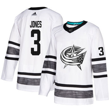 Blue Jackets 3 Seth Jones White Authentic 2019 All star Stitched Hockey Jersey