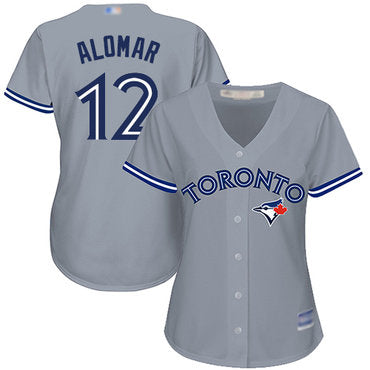 Blue Jays 12 Roberto Alomar Grey Road Womens Stitched Baseball Jersey