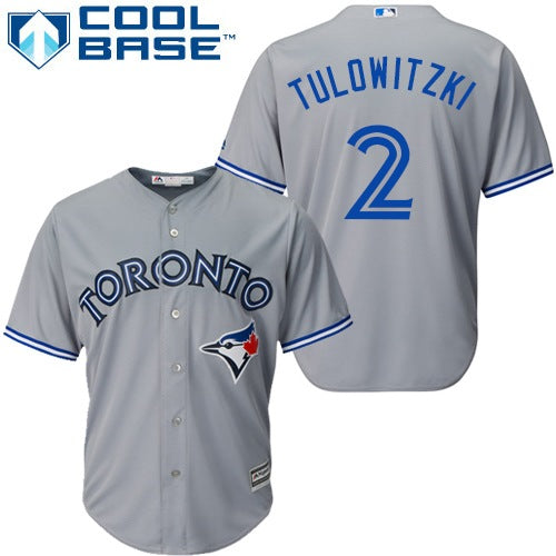 Blue Jays 2 Troy Tulowitzki Grey Road Womens Stitched Baseball Jersey