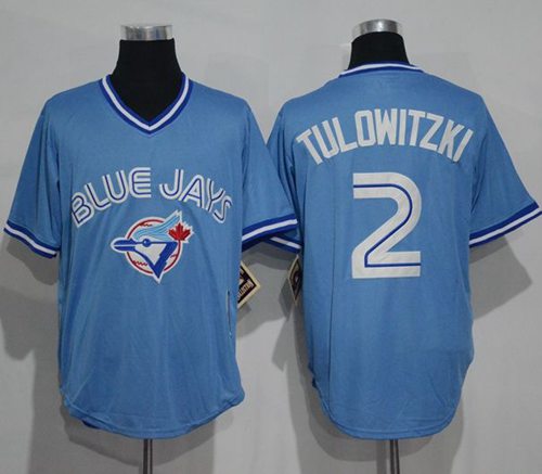 Blue Jays 2 Troy Tulowitzki Light Blue Cooperstown Throwback Stitched Mlb Jersey