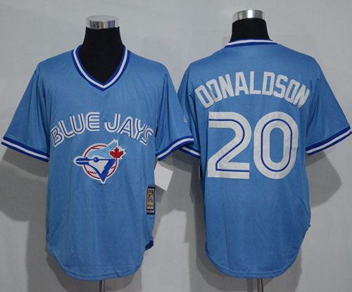 Blue Jays 20 Josh Donaldson Light Blue Cooperstown Throwback Stitched Mlb Jersey