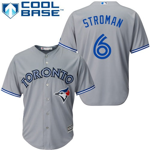 Blue Jays 6 Marcus Stroman Grey Road Womens Stitched Baseball Jersey