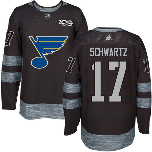 Blues 17 Jaden Schwartz Black 1917 2017 100th Anniversary Stitched Nhl Jersey