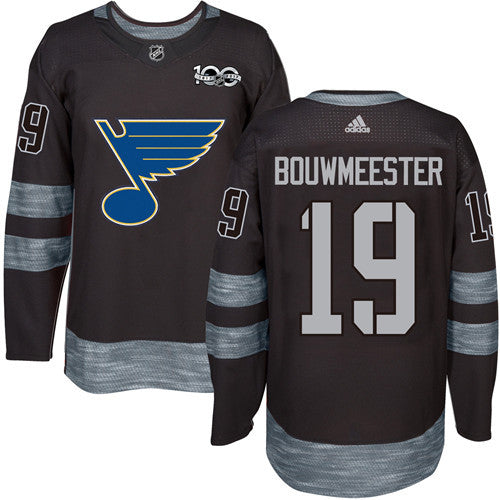 Blues 19 Jay Bouwmeester Black 1917 2017 100th Anniversary Stitched Nhl Jersey