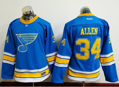 Blues 34 Jake Allen Light Blue 2017 Winter Classic Womens Stitched Nhl Jersey