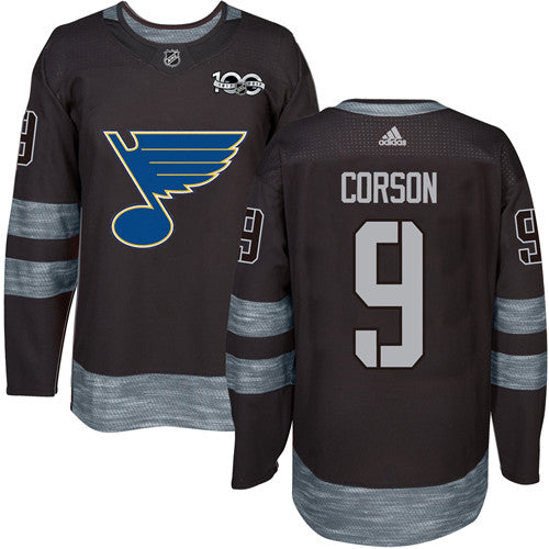 Blues 9 Shayne Corson Black 1917 2017 100th Anniversary Stitched Nhl Jersey
