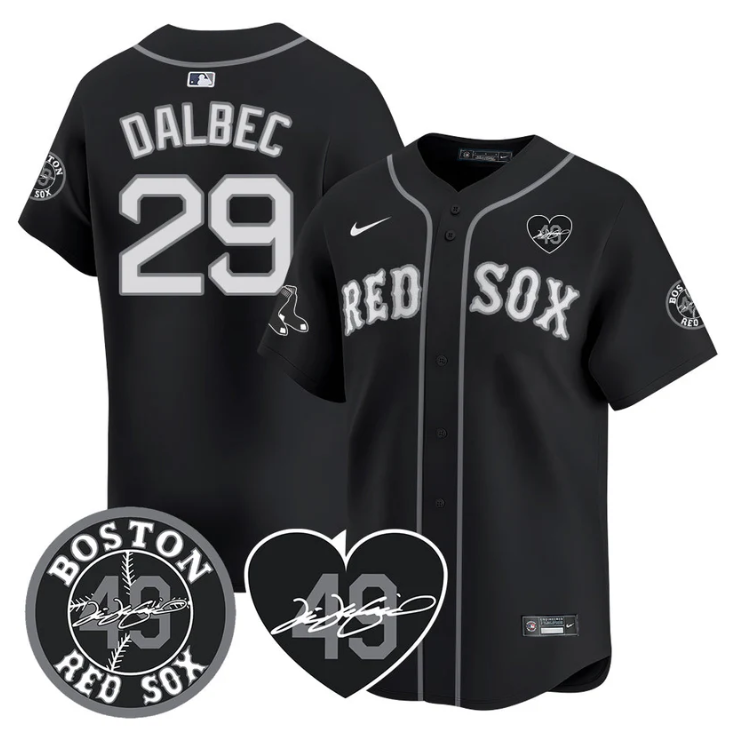 Bobby Dalbec Jersey #29 Boston Red Sox Tim Wakefield Memorial Patch Stitched Bla