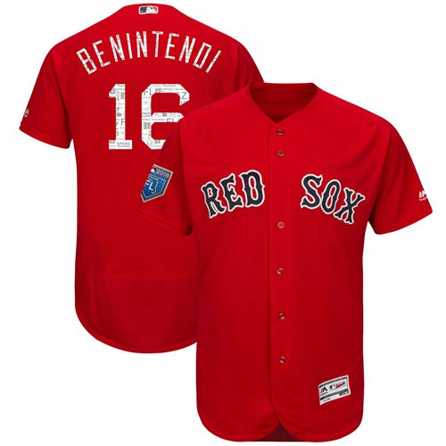 Boston Red Sox 16 Andrew Benintendi Red 2018 Spring Training Authentic Flex Base Stitched Mlb Jersey
