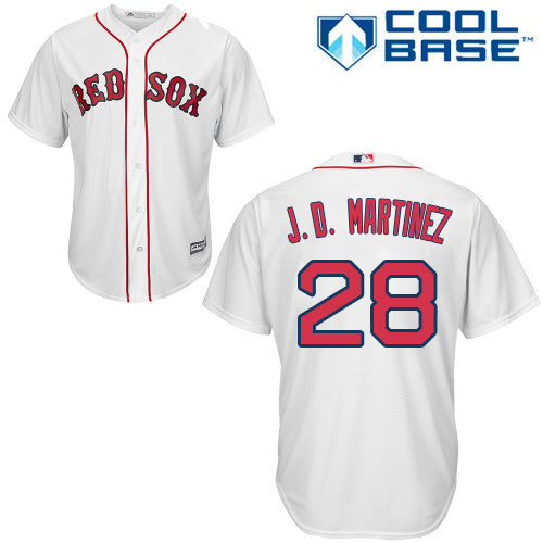 Boston Red Sox 28 J D Martinez White New Cool Base Stitched Mlb Jersey