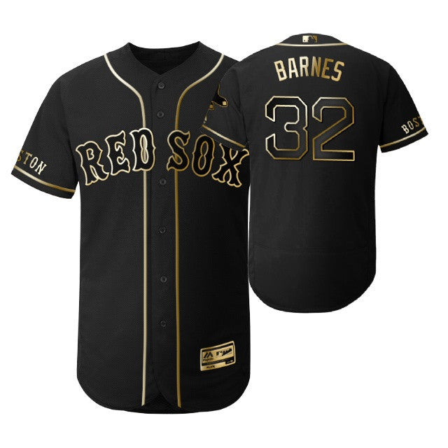 Boston Red Sox 32 Matt Barnes Mlb 2019 Golden Brandedition Black Jersey Gift For Red Sox Fans