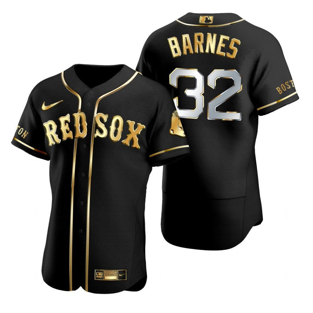 Boston Red Sox 32 Matt Barnes Mlb Golden Brandedition Black Jersey Gift For Red Sox Fans