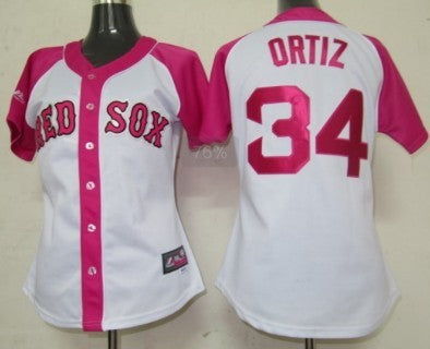 Boston Red Sox 34 David Ortiz 2012 Fashion Womens By Majestic Athletic Jersey