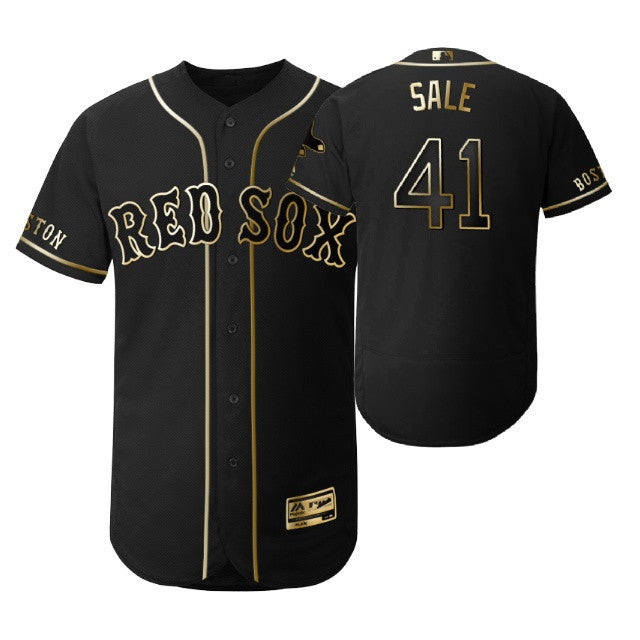 Boston Red Sox 41 Chris Sale Mlb 2019 Golden Brandedition Black Jersey Gift For Red Sox Fans