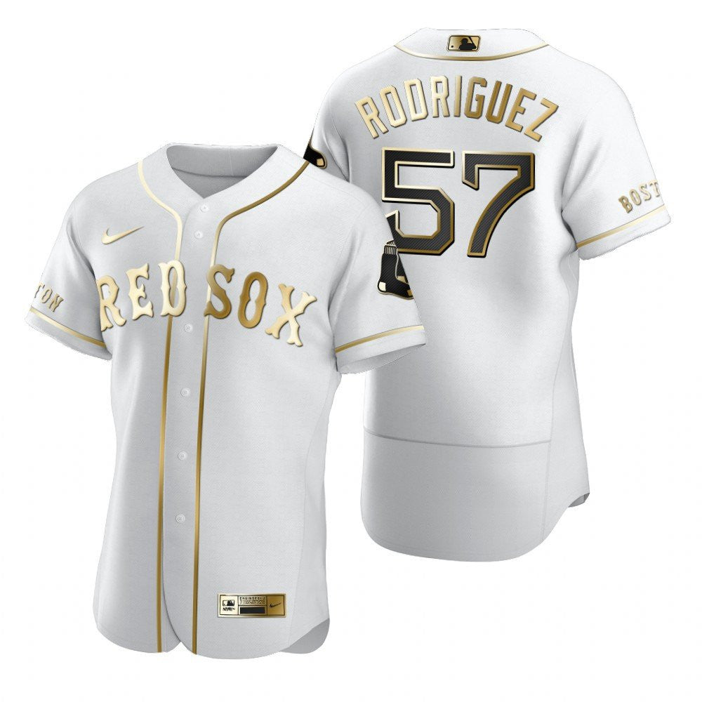 Boston Red Sox 57 Brandeduardo Rodriguez Mlb Golden Brandedition White Jersey Gift For Red Sox Fans