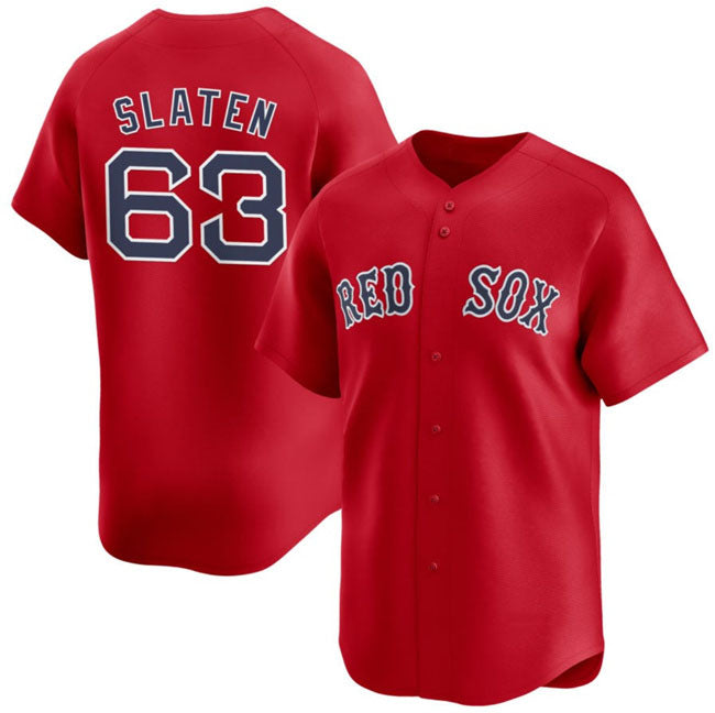 Boston Red Sox #63 Justin Slaten Red 2025 Alternate Limited Stitched Baseball Je