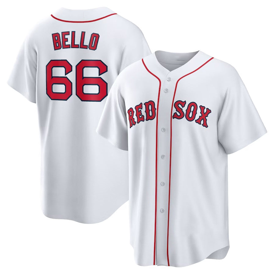 Boston Red Sox #66 Brayan Bello Home Replica Jersey White Stitched Baseball Je