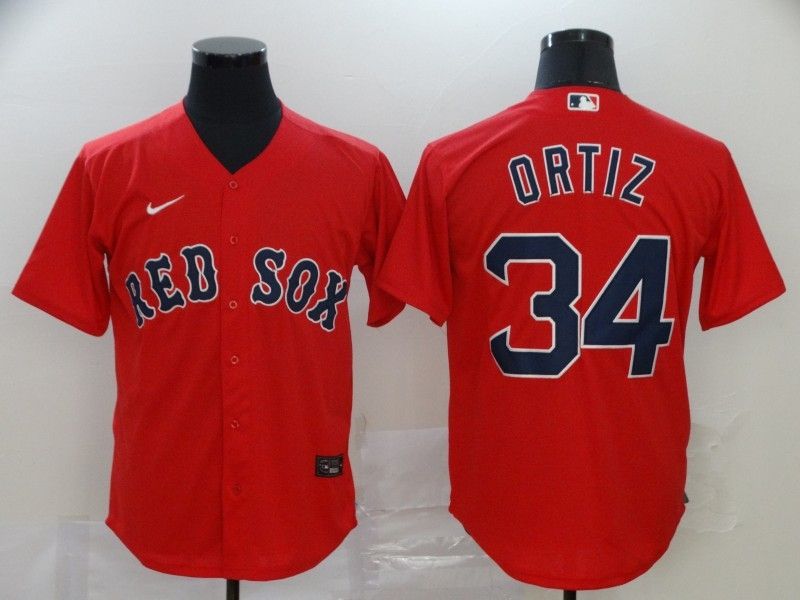 Boston Red Sox David Ortiz 34 2020 Mlb Red Jersey