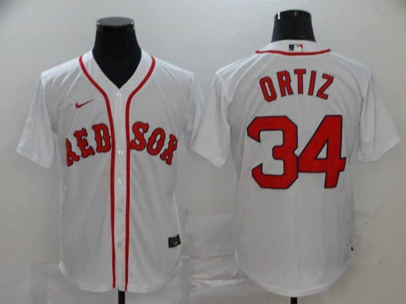 Boston Red Sox David Ortiz 34 2020 Mlb White Jersey