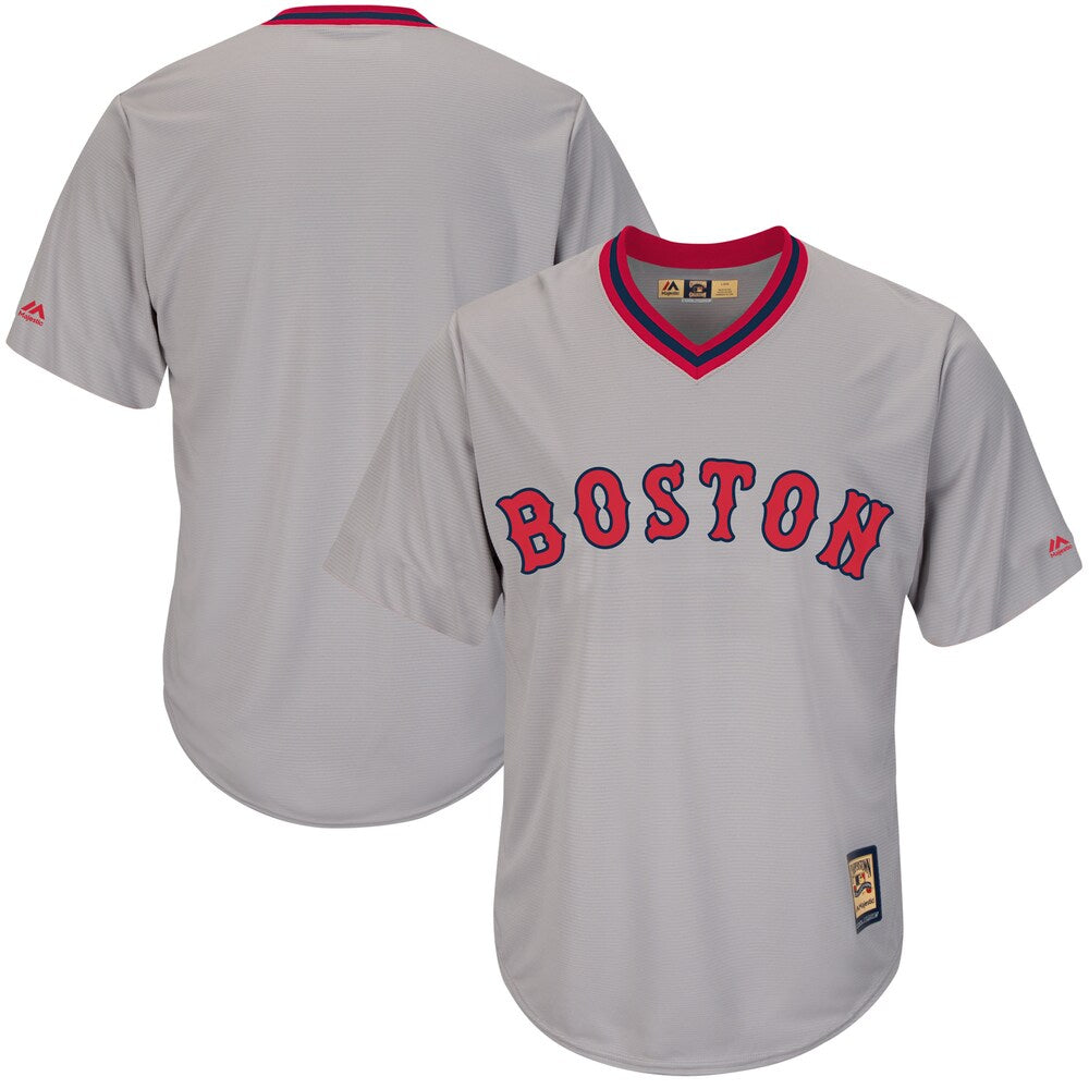 Boston Red Sox Majestic Road Cooperstown Cool Base Team Jersey Gray