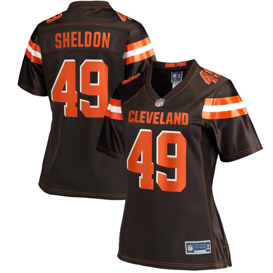 Brady Sheldon Cleveland Browns Nfl Pro Line Womens Player Jersey Brown