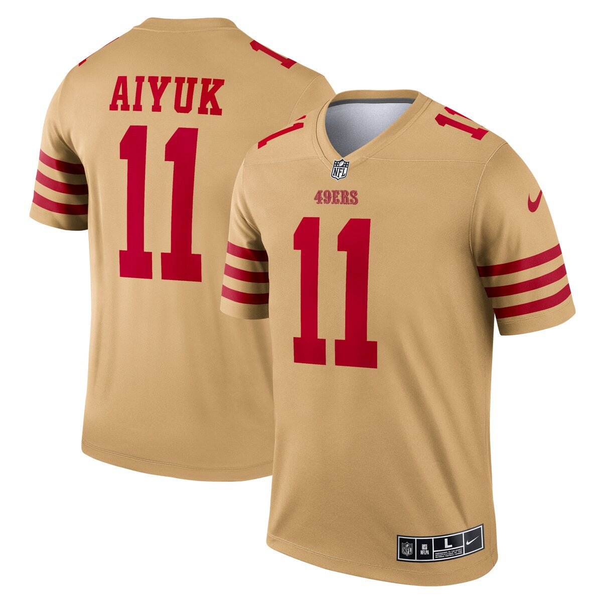 Brandon Aiyuk San Francisco 49ers Nike Inverted Legend Jersey Gold