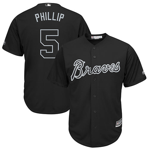 Braves 5 Freddie Freeman Black Phillip Players Weekend Cool Base Stitched Baseball Jersey