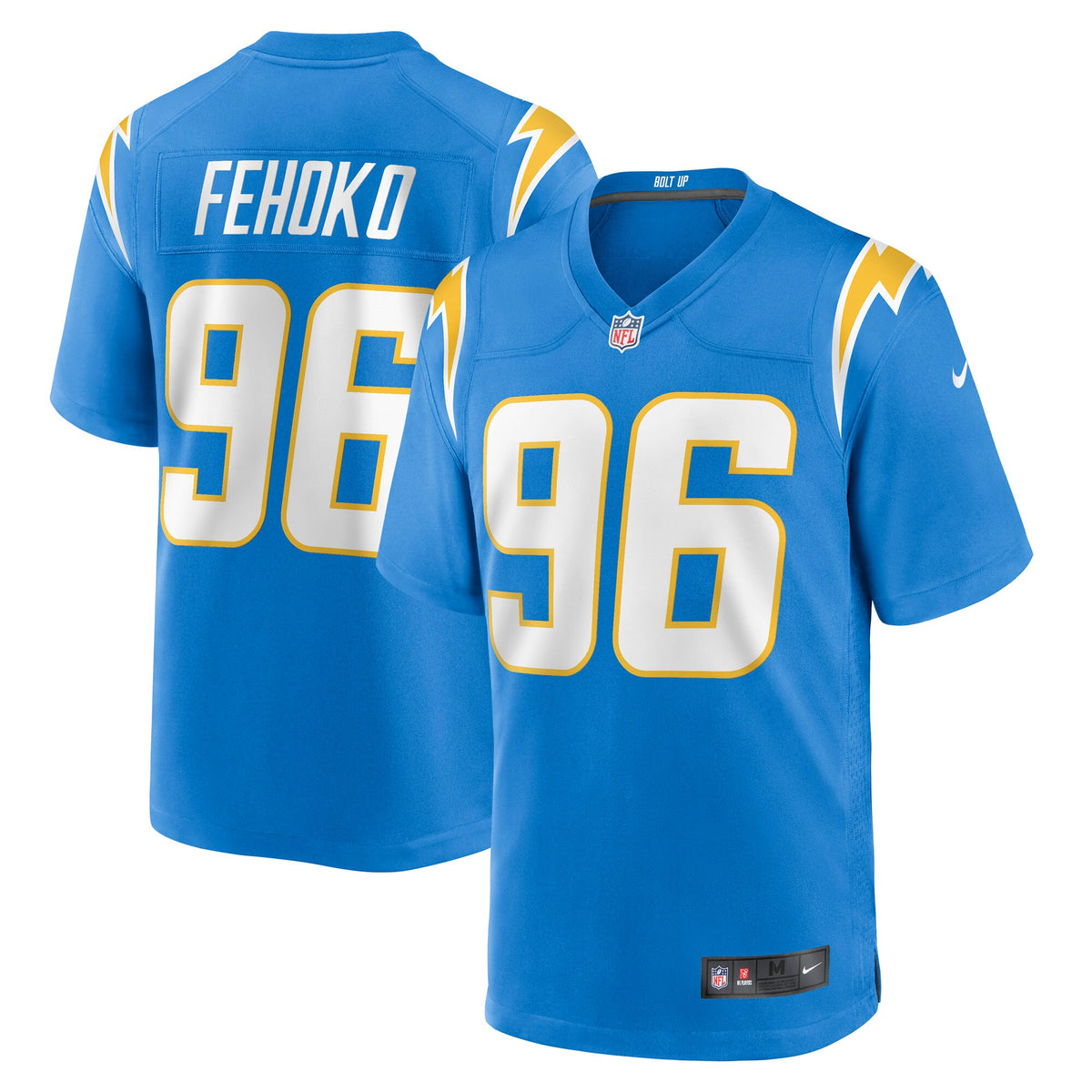 Breiden Fehoko Los Angeles Chargers Nike Game Player Jersey Powder Blue
