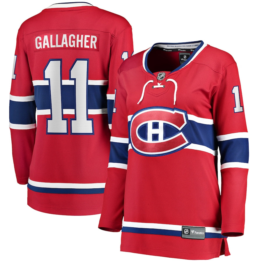Brendan Gallagher Montreal Canadiens Fanatics Branded Womens Home Breakaway Player Jersey Red