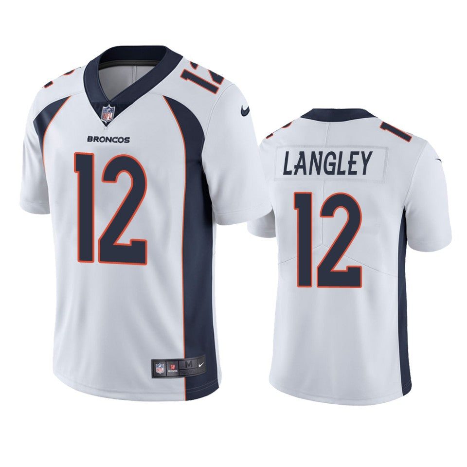 Brendan Langley Denver Broncos White Vapor Limited Jersey