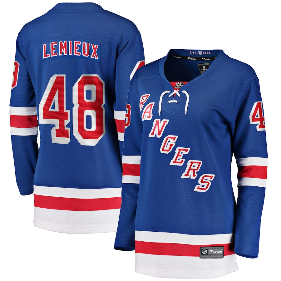 Brendan Lemieux New York Rangers Fanatics Branded Womens Home Breakaway Player Jersey Blue