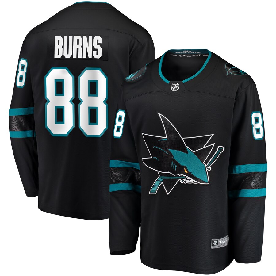 Brent Burns San Jose Sharks Fanatics Branded Alternate Breakaway Player Jersey Black