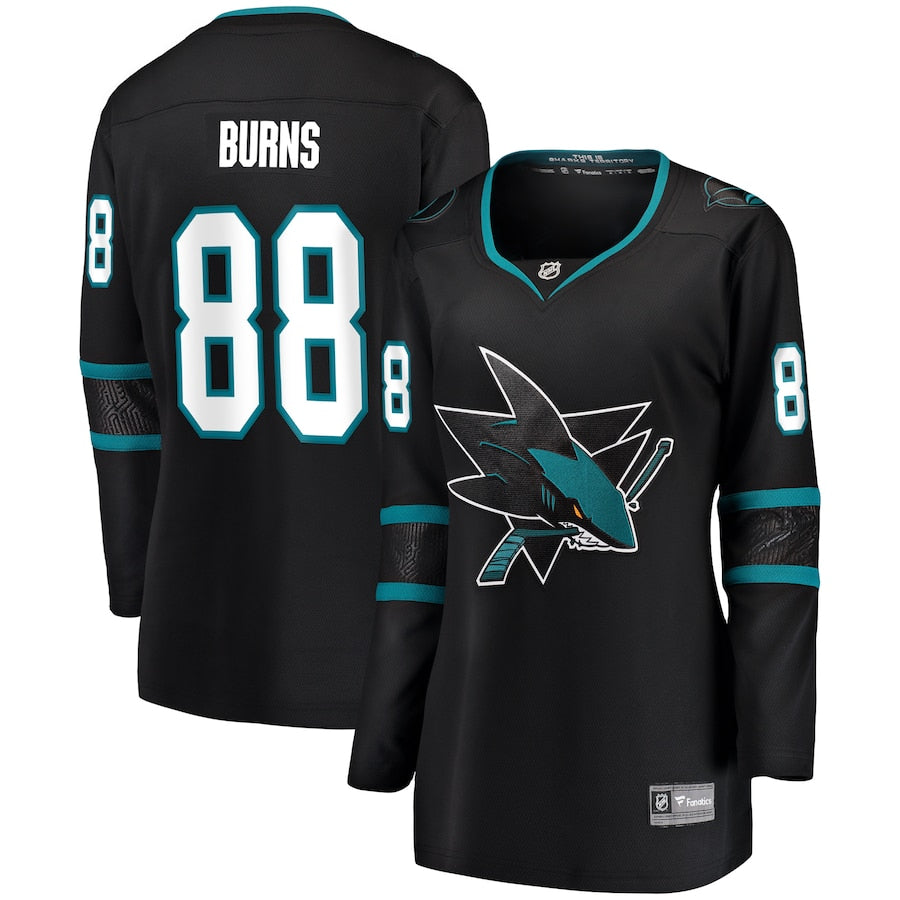 Brent Burns San Jose Sharks Fanatics Branded Womens Alternate Breakaway Player Jersey Black