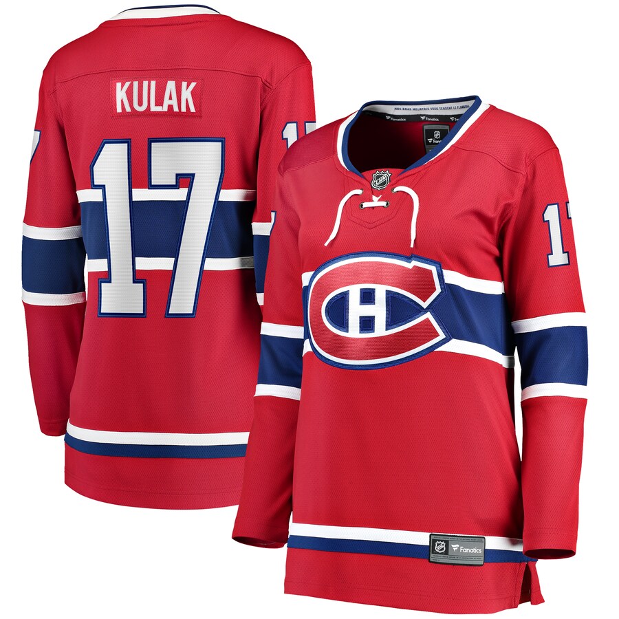 Brett Kulak Montreal Canadiens Fanatics Branded Womens Home Breakaway Player Jersey Red