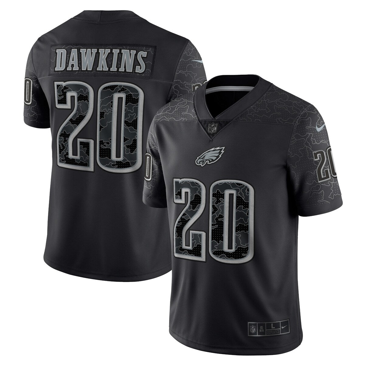 Brian Dawkins Philadelphia Eagles Nike Retired Player Rflctv Limited Jersey Black