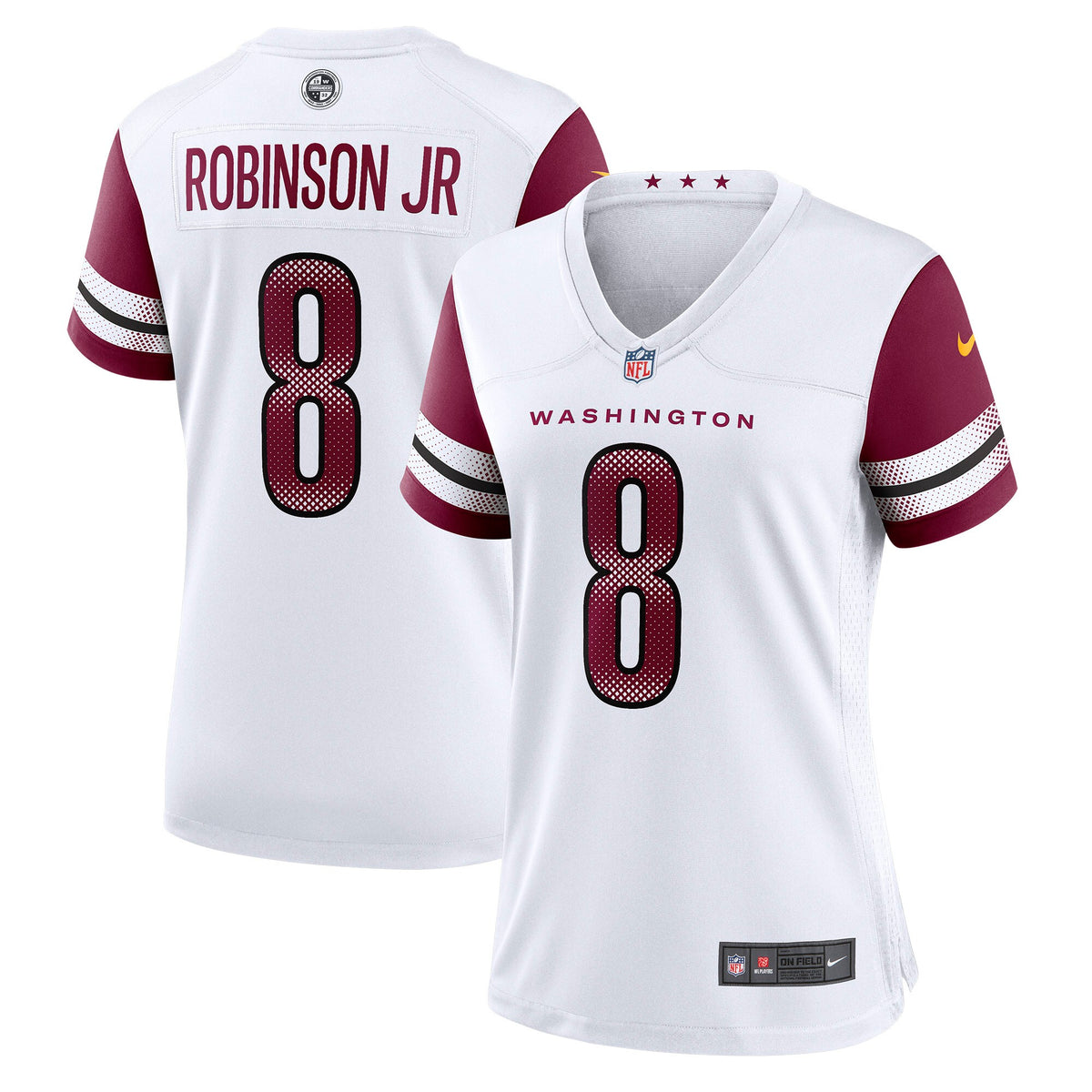 Brian Robinson Jr Washington Commanders Nike Womens Away Game Player Jersey White