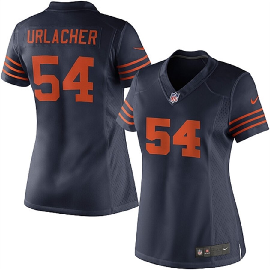 Brian Urlacher Chicago Bears Nike Womens Alternate Limited Jersey Navy Blue