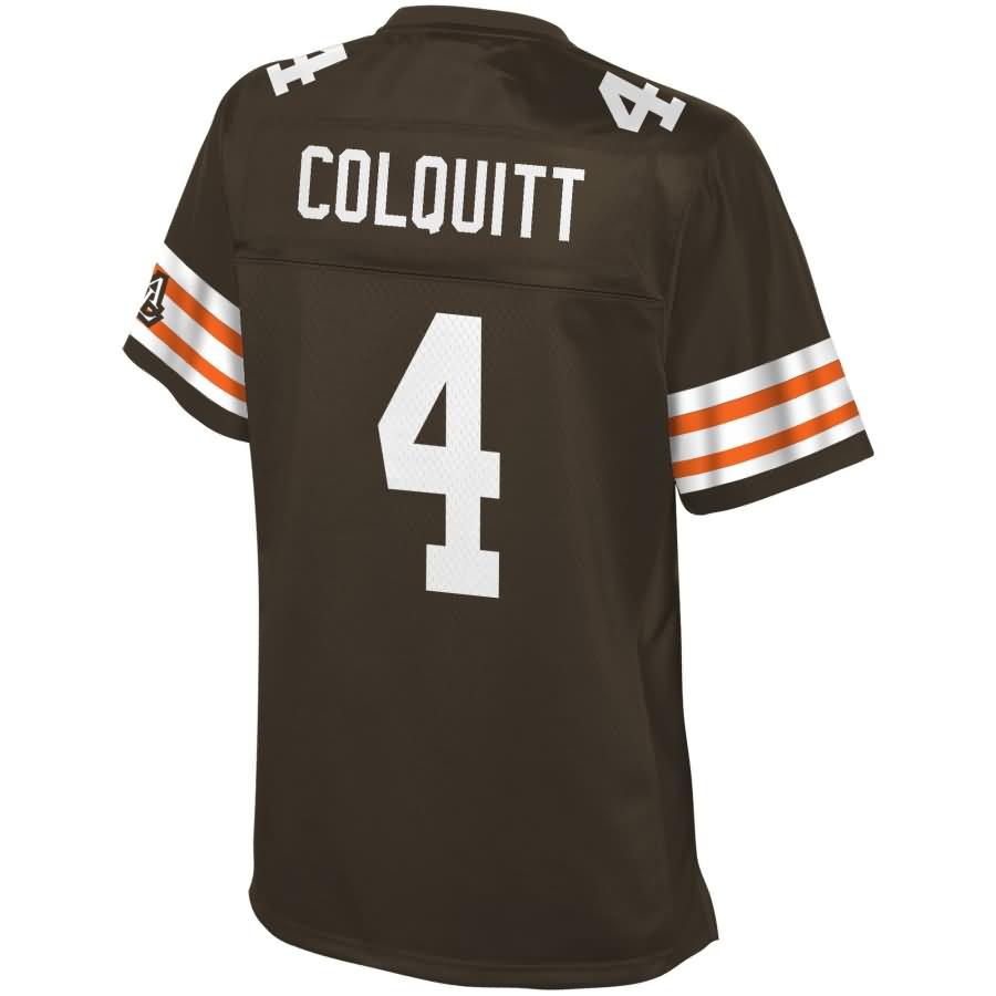 Britton Colquitt Cleveland Browns Nfl Pro Line Womens Historic Logo Player Jersey Brown
