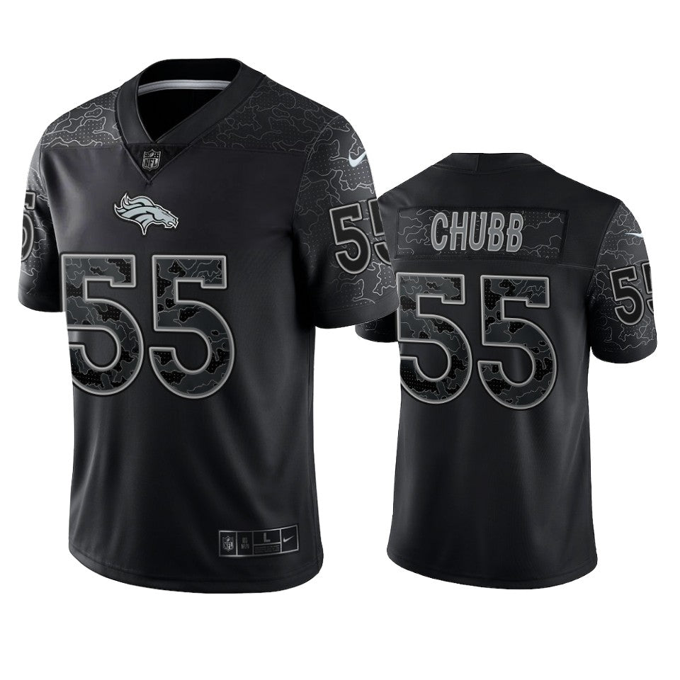 Broncos Bradley Chubb Reflective Limited Black Jersey