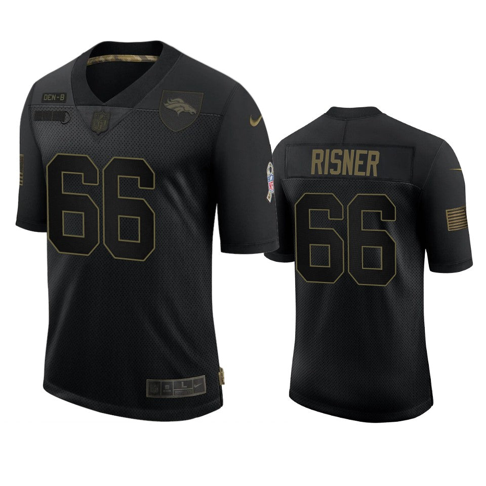 Broncos Dalton Risner Limited Jersey Black 2020 Salute To Service