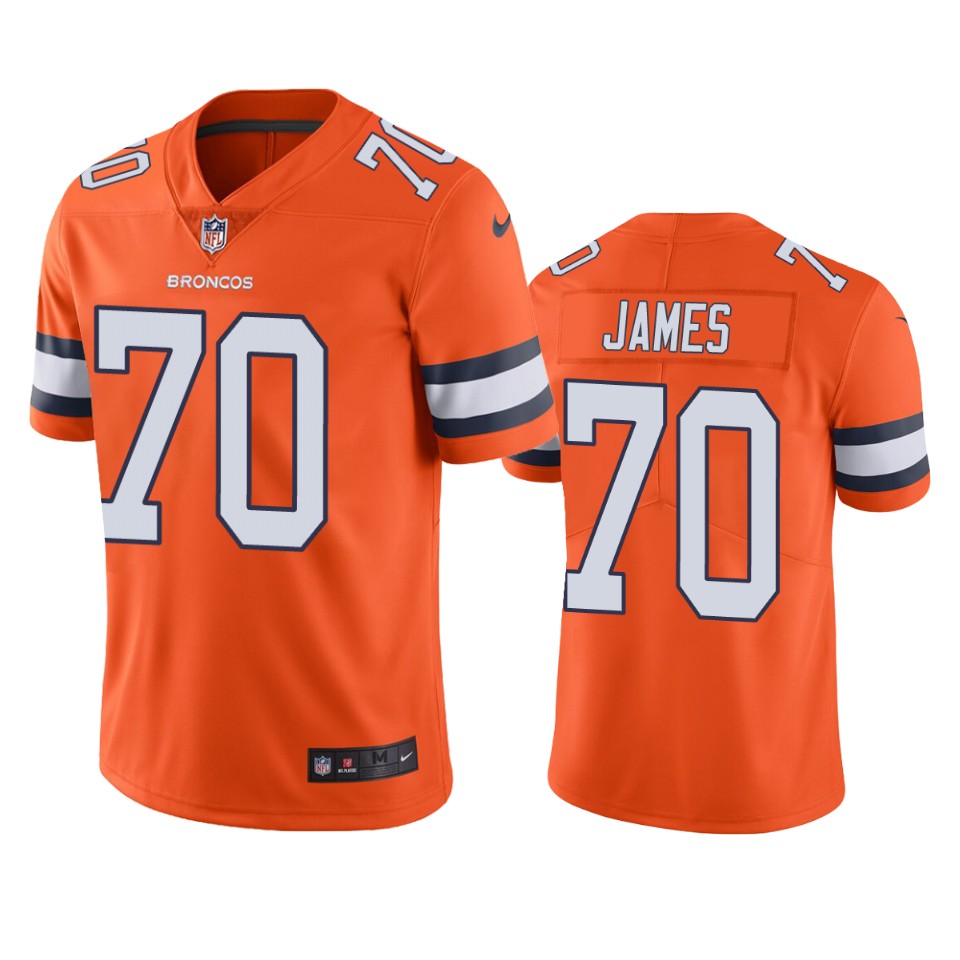 Broncos Jawuan James Orange Color Rush Limited Jersey