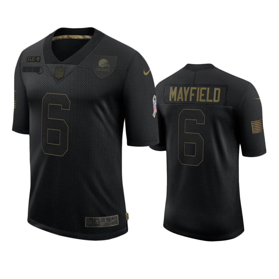 Browns Baker Mayfield Limited Jersey Black 2020 Salute To Service