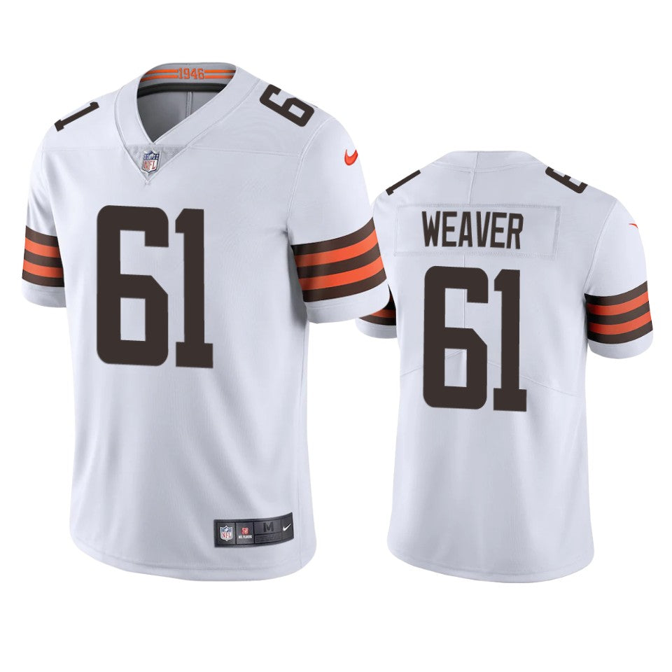Browns Curtis Weaver Vapor Limited White Jersey Mens