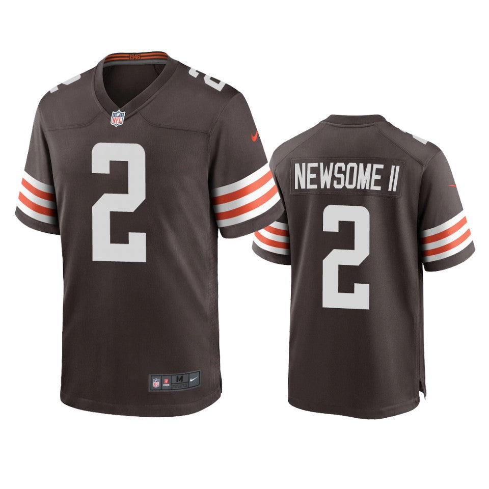 Browns Greg Newsome Ii 2021 Nfl Draft Brown Game Jersey