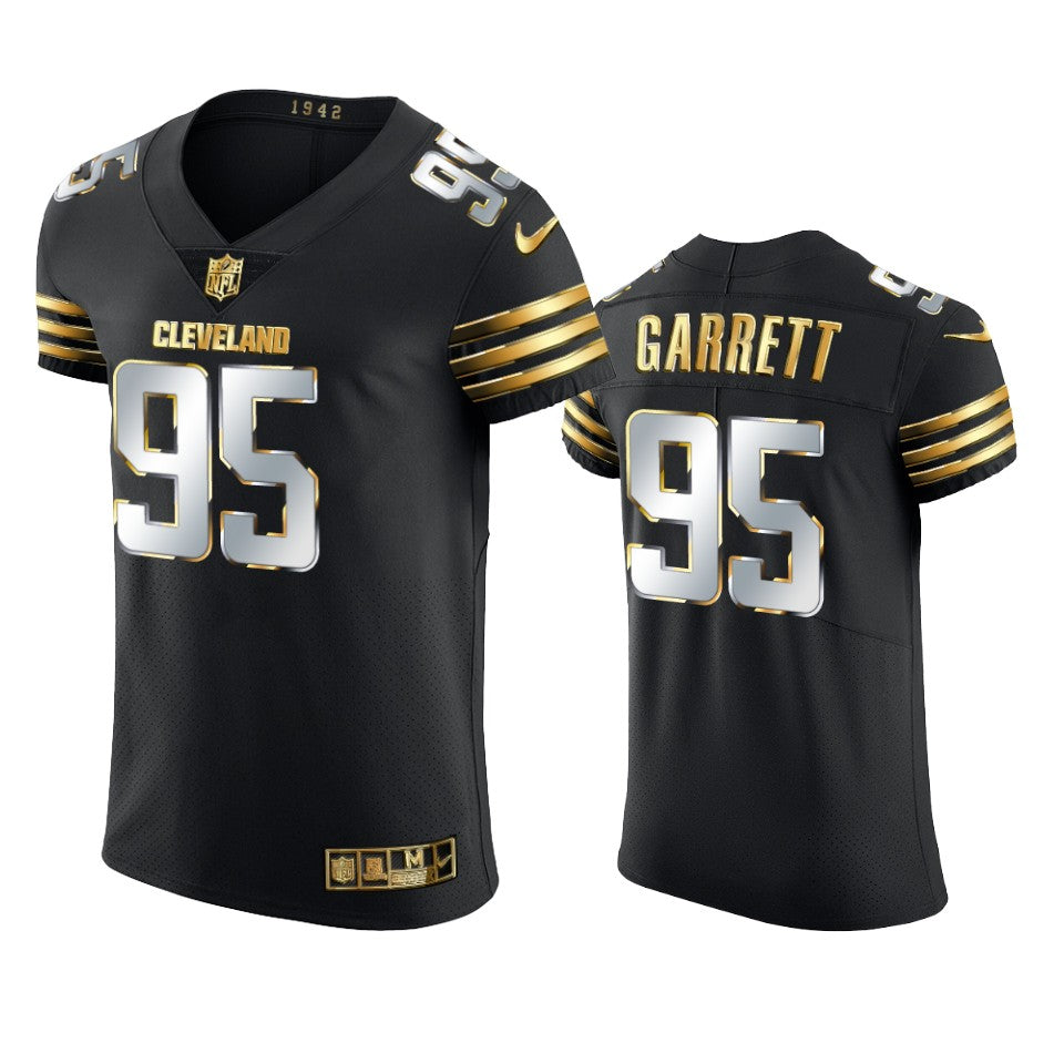 Browns Myles Garrett Golden Edition Black Vapor Elite Jersey